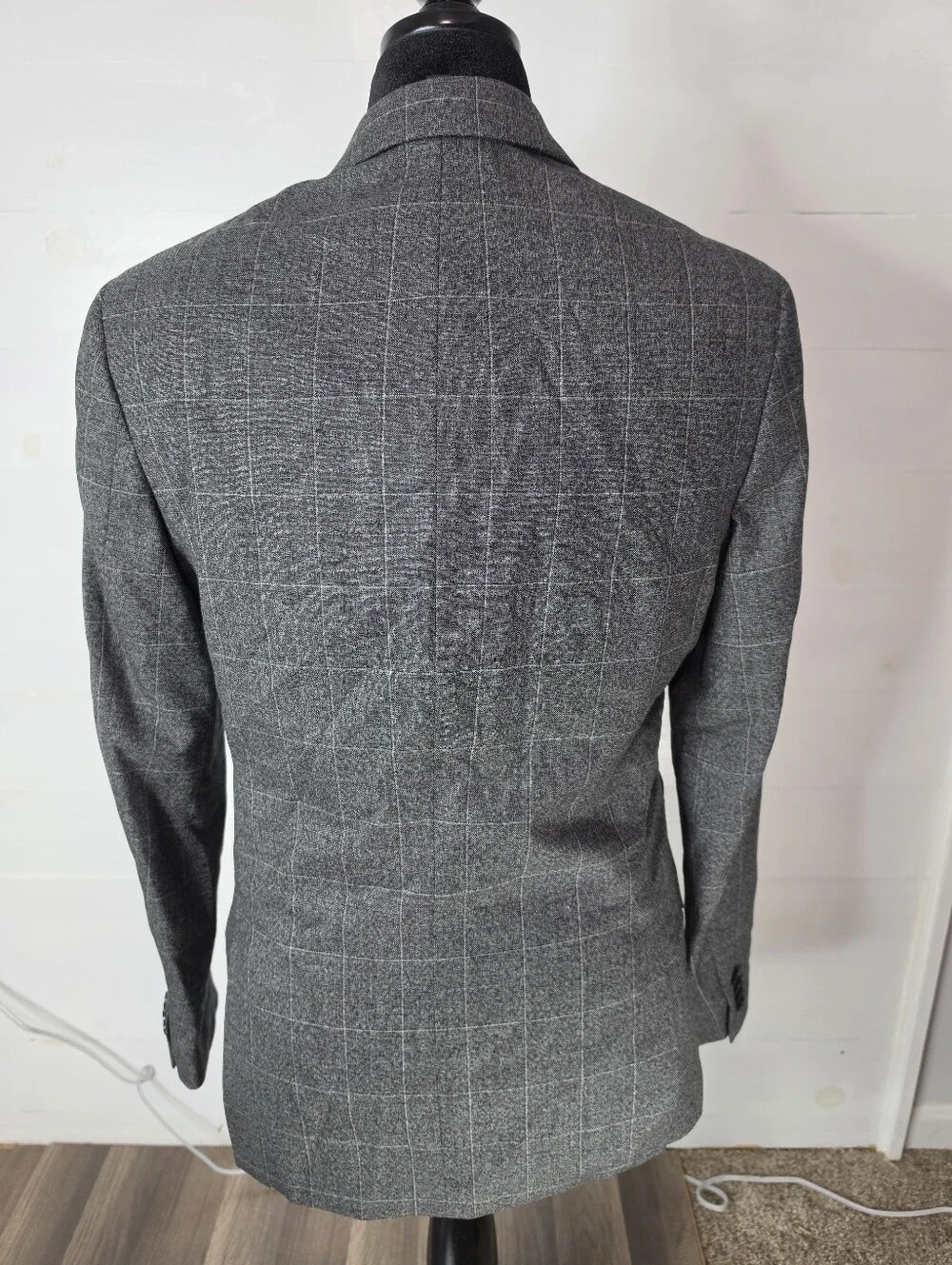 Banana Republic 100% Wool Glen Plaid Blazer Jacket Slim Fit 40 Long Preppy. 40L